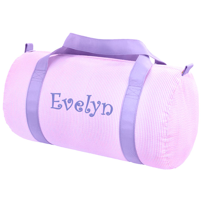 Personalized Duffel Bag by Mint Princess Seersucker Bags & Totes Mint